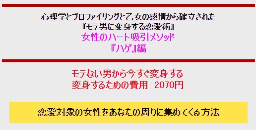 株式会社ナミリスダイナミックバンク/頭が薄くなっても女性にモテる女性のハート吸引メソッド【 SAYAKAの新時代のあまりにも卑怯な恋愛術 『ハゲてもモテるっ！編』