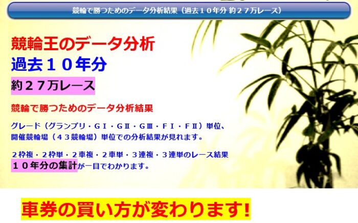 吉岡 克典/競輪王のデータ分析（過去１０年分　約２７万レース）