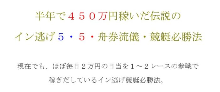 吉岡 薫/半年で４５０万円稼いだ伝説の「イン逃げ５・５・舟券流儀・競艇必勝法」