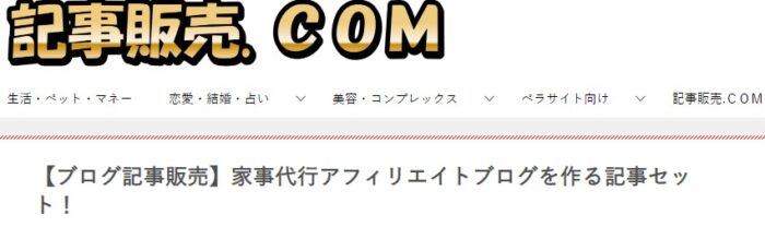 株式会社天空/家事代行アフィリエイトブログを作る記事セット！