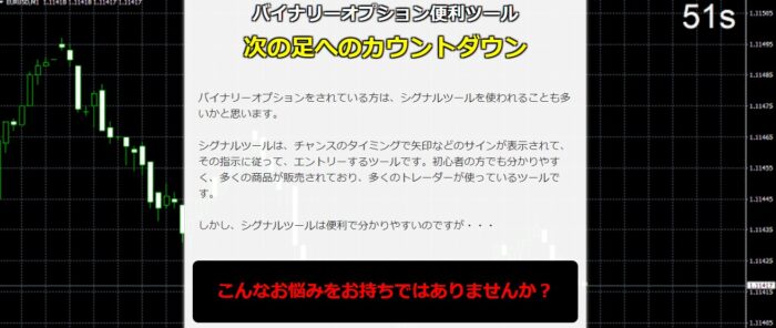 吉崎 佐次郎/バイナリーオプション便利ツール「次のロウソク足へのカウントダウン」